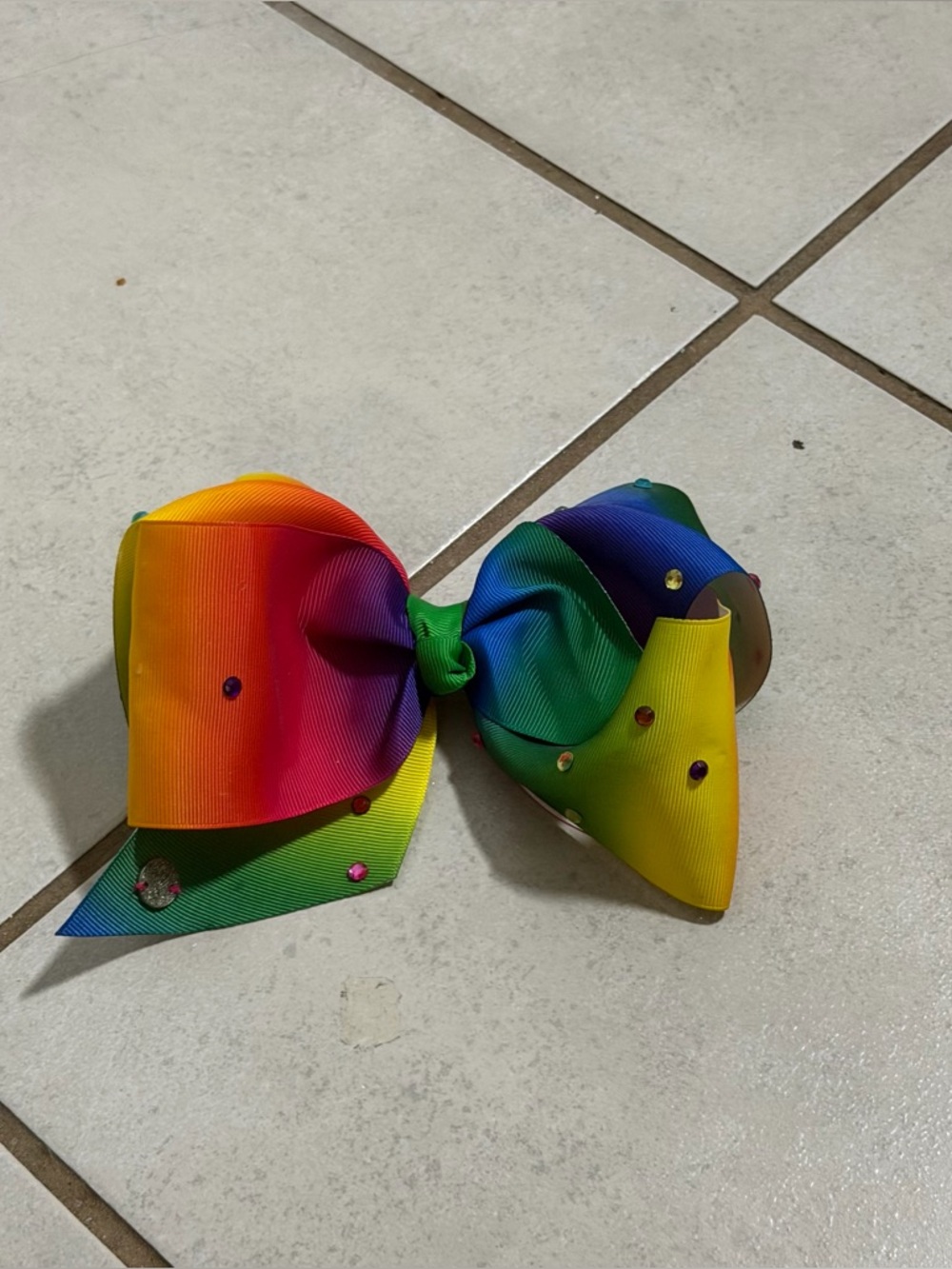 Jojo Siwa Girls Rainbow Kids Hair Bow with‎ Rhinestones Hair Accessories.